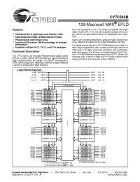 Datasheet CY7C342B-30 manufacturer Cypress