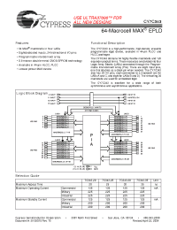 Datasheet CY7C343-35HMB manufacturer Cypress
