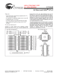 Datasheet CY7C344-20HMB manufacturer Cypress