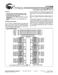 Datasheet CY7C346B-20C manufacturer Cypress