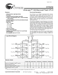 Datasheet CY7C374I-100AC manufacturer Cypress