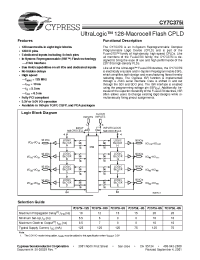 Datasheet CY7C375I-66I manufacturer Cypress