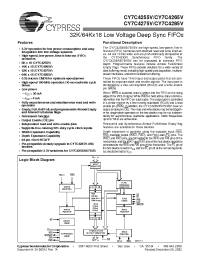 Datasheet CY7C4285V-25ASC manufacturer Cypress