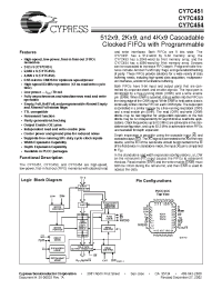 Datasheet CY7C453-14JCT manufacturer Cypress