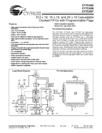 Datasheet CY7C455-14JC manufacturer Cypress