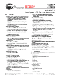 Datasheet CY7C63310 manufacturer Cypress