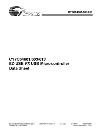 Datasheet CY7C64603-80NC manufacturer Cypress