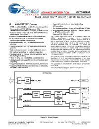 Datasheet CY7C68000A-56BAXC manufacturer Cypress