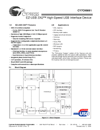 Datasheet CY7C68001-56PVC manufacturer Cypress