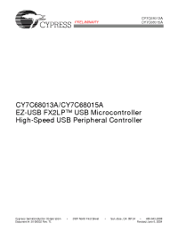 Datasheet CY7C68013A-100AC manufacturer Cypress