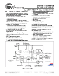 Datasheet CY7C68013A-100AXI manufacturer Cypress