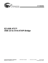 Datasheet CY7C68300A-56LFC manufacturer Cypress