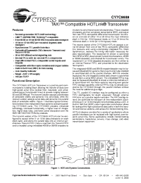 Datasheet CY7C9689 manufacturer Cypress