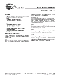 Datasheet CY7Cxxxx-WAF manufacturer Cypress