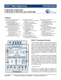 Datasheet CY8C21234-24C manufacturer Cypress