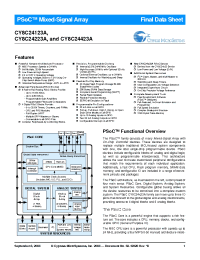 Datasheet CY8C24123A-24PXI manufacturer Cypress