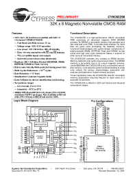 Datasheet CY9C62256-70SNI manufacturer Cypress