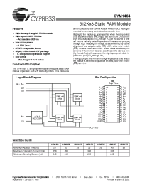 Datasheet CYM1464PD-20C manufacturer Cypress