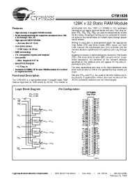 Datasheet CYM1836PY-15C manufacturer Cypress