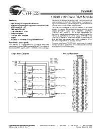 Datasheet CYM1851-25C manufacturer Cypress
