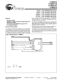 Datasheet CYM9270PM-50C manufacturer Cypress