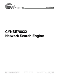 Datasheet CYNSE70032 manufacturer Cypress