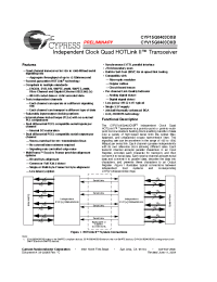 Datasheet CYP15G0403DXB-BGC manufacturer Cypress