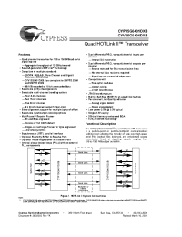 Datasheet CYV15G0401DXB manufacturer Cypress