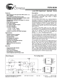 Datasheet FS781/82/84 manufacturer Cypress