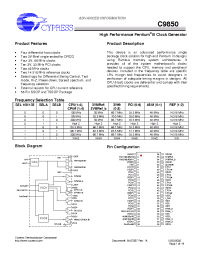 Datasheet IMIC9850AY manufacturer Cypress