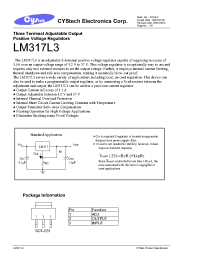 Datasheet LM317L3 manufacturer Cypress