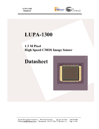 Datasheet LUPA-1300 manufacturer Cypress