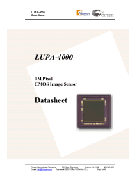 Datasheet LUPA-4000 manufacturer Cypress