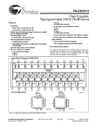 Datasheet PALC22V10-15 manufacturer Cypress