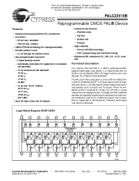 Datasheet PALC22V10B-15WI manufacturer Cypress