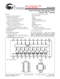 Datasheet PALCE16V8-10LMB manufacturer Cypress