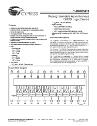 Datasheet PLDC20RA10-20PC manufacturer Cypress