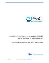 Datasheet PSOC manufacturer Cypress