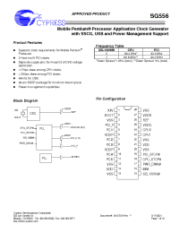 Datasheet SG556BYB manufacturer Cypress