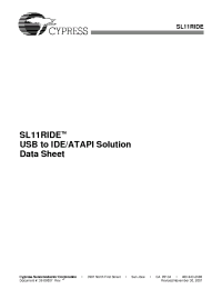 Datasheet SL11RIDE manufacturer Cypress