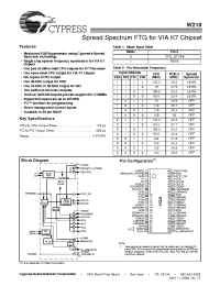 Datasheet W210 manufacturer Cypress