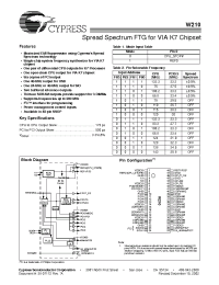 Datasheet W210H manufacturer Cypress