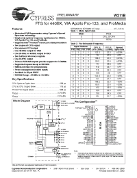 Datasheet W211BH manufacturer Cypress