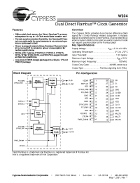 Datasheet W234 manufacturer Cypress
