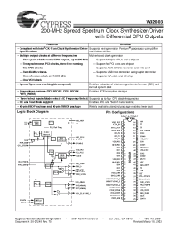 Datasheet W320-03H manufacturer Cypress