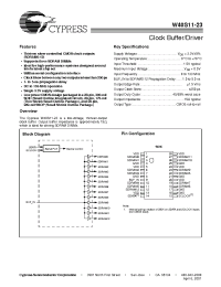 Datasheet W40S11-23H manufacturer Cypress