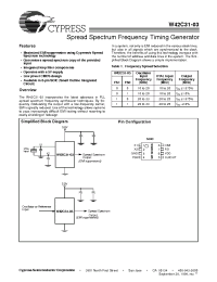 Datasheet W42C31 manufacturer Cypress