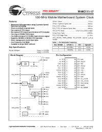 Datasheet W48C111-17 manufacturer Cypress