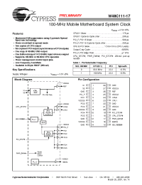 Datasheet W48C111-17H manufacturer Cypress
