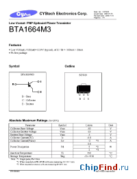 Datasheet BTA1664M3 manufacturer Cystech